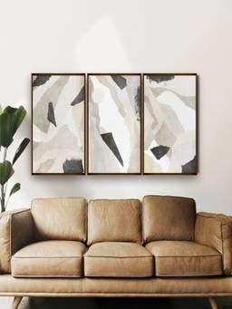 The Art House - Neutral Collage Framed Wall Art (Pack of 3)
