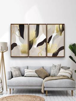 The Art House - Minimalist Framed Wall Art (Pack of 3)