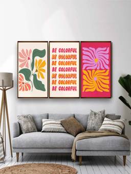 The Art House - Floral Framed Wall Art (Pack of 3)