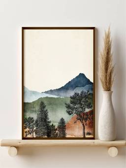 The Art House - Mountain Landscape Framed Wall Art