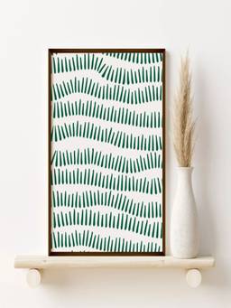 The Art House - Green Brush Framed Wall Art