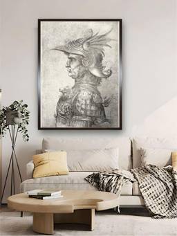 The Art House - Warrior Profile Framed Wall Art