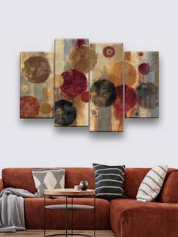 The Art House - Circles Multi Framed Wall Art (Pack of 4)