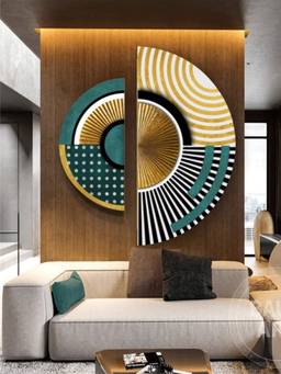 The Art House - Geometric Framed Wall Art (Pack of 2)
