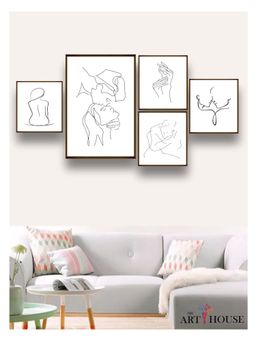 The Art House - Minimalist Framed Wall Art (Pack of 5)