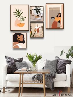 The Art House - Botanical Framed Wall Art (Pack of 5)