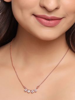 VIRAASI - Rose Gold Plated Crystal Beaded Necklace