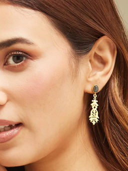 Fabindia - Black Silver Dangler Earrings
