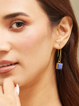 Fabindia - Midnight Blue Silver Dangler Earrings