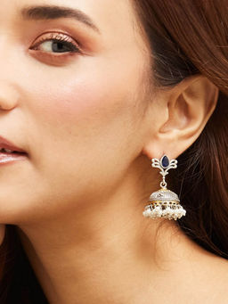 Fabindia - Navy Blue Metal Jhumka Earrings