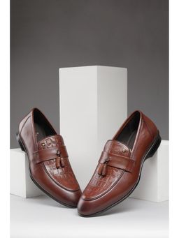 Louis Philippe - Men Brown Slip On Loafers
