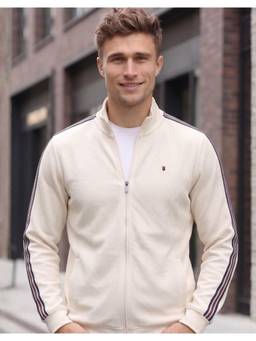Louis Philippe - Men Casual Off White Solid Sweatshirt