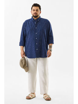 Snitch - Lining Dark Blue Stripes Plus Size Shirts