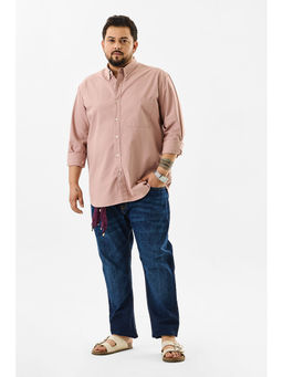 Snitch - Lucia Peach Plain Plus Size Shirts