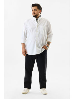 Snitch - Lucia White Plain Plus Size Shirts