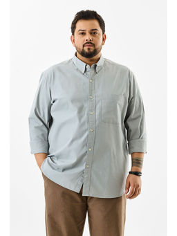 Snitch - Lucia Light Grey Plain Plus Size Shirts