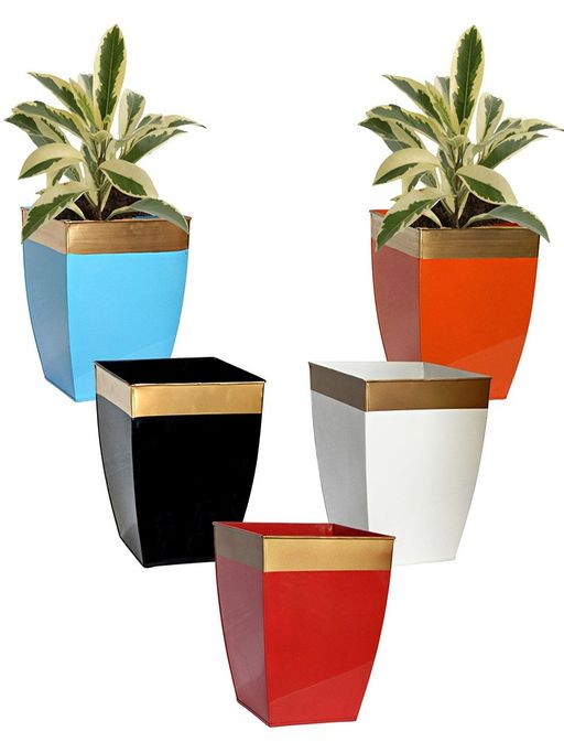 Ecofynd Midland 8Inches Multicolor Tapered Planter