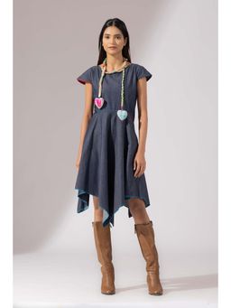 Finethreads by Hina & Nikhat - Blue Handkerchief Denim Dress