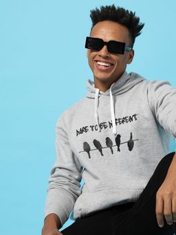 Campus Sutra - Typography Print Hoodie Kangaroo Pocket