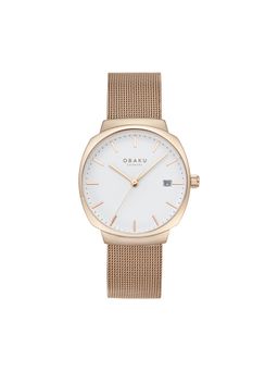 Obaku - Felt Lille Quartz Silver Round Dial Womens Watch - V273LDVWMV
