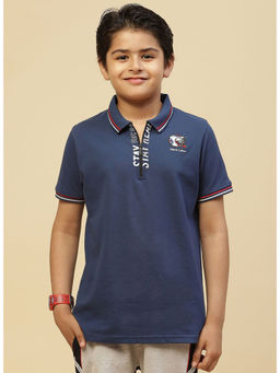 Monte Carlo - Boys Blue Collar Neck Half Sleeves Polo T-Shirt