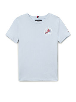 Tommy Hilfiger - Boys Blue Round Neck Half Sleeves T-Shirt
