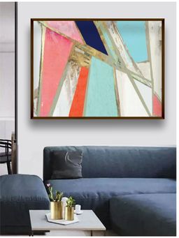 The Art House - White Green Printed Framed Wall Art