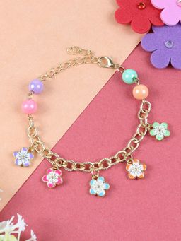Asthetika Kids - Floral Charms Chain Bracelet