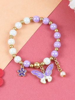 Asthetika Kids - Butterfly Charm Beaded Bracelet