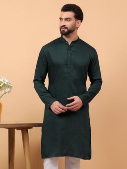 Treemoda - Green Traditional Ethnic Wear Embellished Sequence Rayon Kurta