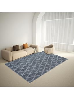 Welspun - Grey Wonderful Polyester Machine Tufted Geometric Bedside Runner