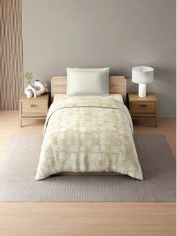 SPACES - Yellow Zera Hygro Cotton Percale Geometric Quilt (Single)