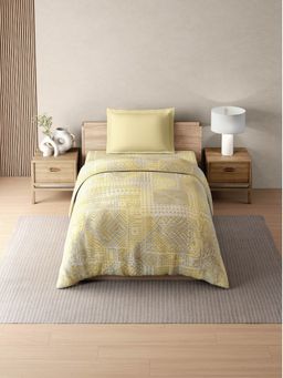 SPACES - Yellow Zera Hygro Cotton Percale Geometric Quilt (Single)