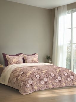 SANSAAR A D'DECOR BRAND LIVE CONSCIOUSLY - Orchard Antique Pink Bedsheet & 2 Pillow Covers (King)