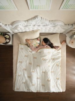 THE BABY TRUNK - Off White Whisker Snuggle Premium Soft Quilt (Queen)