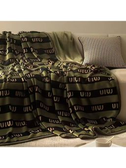 The Gharnish - Green Sophisticated Abstract Blanket (Double)