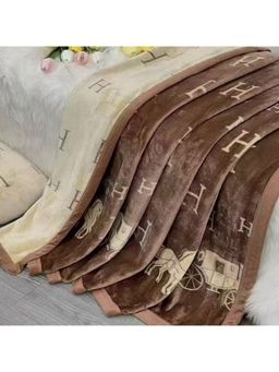 The Gharnish - Brown Sophisticated Graphic Blanket (Double)