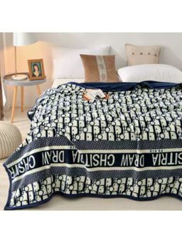 The Gharnish - Blue Sophisticated Abstract Blanket (Double)