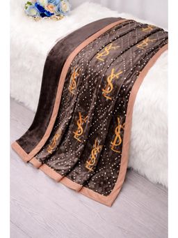 The Gharnish - Brown Sophisticated Abstract Blanket (Double)