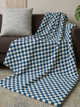 The Gharnish - Blue Mizuki Pattern Imported Winter Blanket (Double)