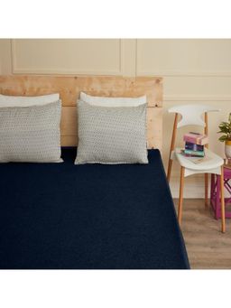 Creeva - Navy Blue Pure Nest Ultra Soft Cotton Feel Terry Mattress Protector