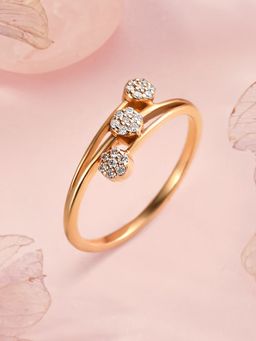 Ornate Jewels - 14K Yellow Gold 0.08 Carat Lab Grown Diamond Flower Wedding Ring
