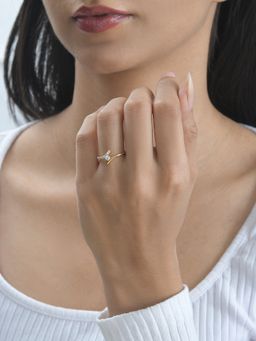 Ornate Jewels - 9K Yellow Gold 0.21 Carat Lab Grown Diamond Solitaire Wedding Ring