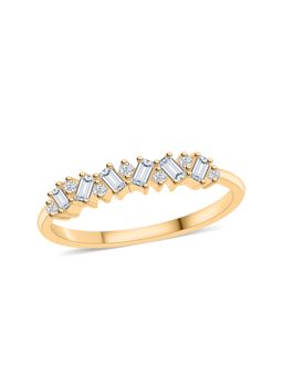 Ornate Jewels - 14K Yellow Gold 0.31 Carat Lab Grown Diamond Dazzling Sparkle Ring