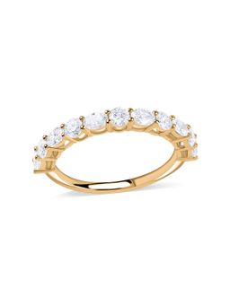 Ornate Jewels - 10K Yellow Gold 1.05 Carat Lab Grown Diamond Dazzling Band Ring for Women & Girls