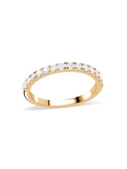 Ornate Jewels - 10K Yellow Gold 0.49 Carat Lab Grown Diamond Sparkling Band Ring
