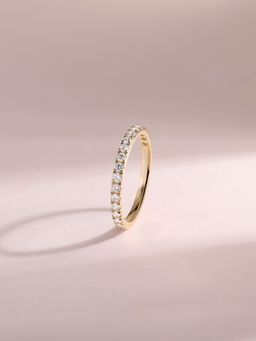 Ornate Jewels - 14K Yellow Gold 0.50 Carat Lab Grown Diamond Band Wedding Ring for Women & Girls