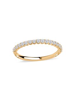 Ornate Jewels - 18K Yellow Gold 0.32 Carat Lab Grown Diamond Band Wedding Ring for Women & Girls