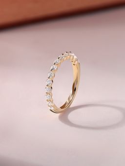 Ornate Jewels - 10K Yellow Gold 0.50 Carat Lab Grown Diamond Band Wedding Ring for Women & Girls