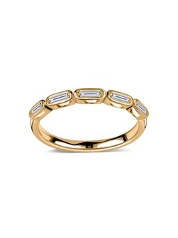 Ornate Jewels - 10K Yellow Gold 0.30 Carat Baguette Lab Grown Diamond Band Ring for Women & Girls